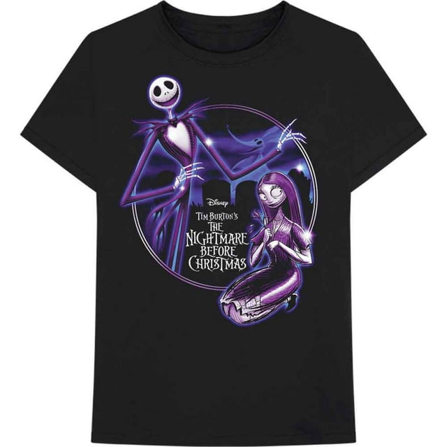 The Nightmare Before Christmas Unisex T-Shirt Purple Graveyard