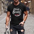 thumbnail image 1 of Qiopertar Liquidation à Moins de 5$ Blouse à Manches Courtes Imprimée Col Rond pour Hommes en Solde Offres d'Accès Anticipé, 1 of 5