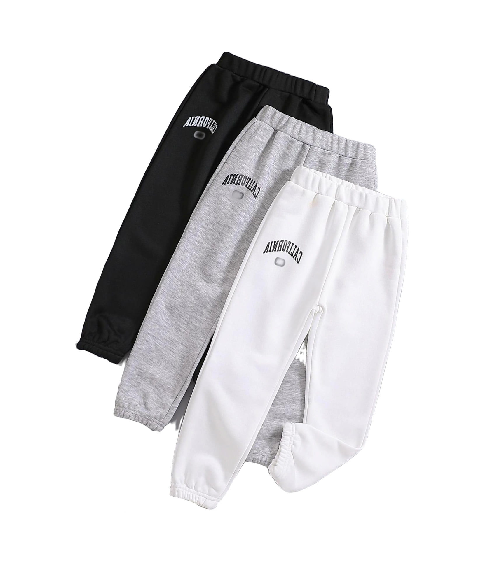 3pcs Letter Print Multicolor Toddler Boy Sweatpants ( Boy's)