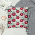 thumbnail image 2 of Chilfamy Girly Cherry Pillow Covers Pink Grid Lines Cute Fruits Stripes Decorative Pillow Covers for Kids Sweetheart Geometric Lovely Throw Pillow Covers for Living Room Couch Sofa,Multi-Size, 2 of 5