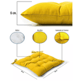 thumbnail image 5 of Cojines Para Silla Comedor 40x40 Cm Asiento Decorativo Cojín Color Amarillo liso, 5 of 5