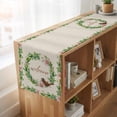 thumbnail image 6 of Table Runners 72 Inches Long Dress Scarves, Spring Botanical Farmhouse Kitchen/Dining Table Runner, Coffee Tablerunners, Garden Birds Floral Leaves Rustic Burlap 18x72 Inch, 6 of 9
