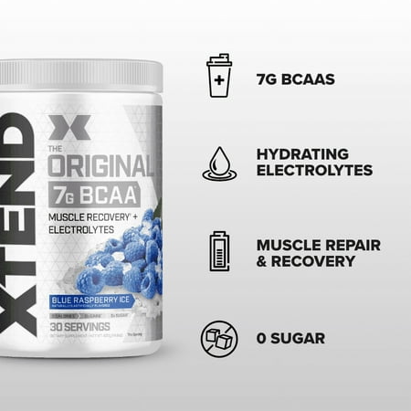 Xtend Original BCAA Post Work Muscle Recovery & Hydration Amino Acids, Watermelon, 30 Servings