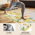 thumbnail image 4 of Yellow Lemon Fruit Slices White Pattern Hot Yoga Mat Towel Non Slip for Hot Yoga - Quick-Drying Yoga Mat Cover with 4 Corner Pockets with Travel Bag - Hot Yoga Towel Non Slip 70"x26", 4 of 6