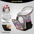 thumbnail image 3 of 36 Can Large Insulated Backpack Cooler, Leakproof Lunch Bag for Work, Picnics, Hiking, Biking & Outdoor Activities, Reusable Travel Tote with Multiple Pockets Colorful Watercolor Flowers, 3 of 7