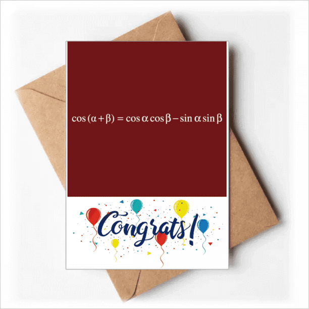 Mathematical Formula Expressions Calculate Cosines Wedding Cards ...