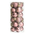 thumbnail image 1 of 24Pcs 1.1" Bolas de Navidad Adornos Conjunto de Bolas Colgantes para Árbol de Navidad Decoración (Caroma Oro Rosa), 1 of 7