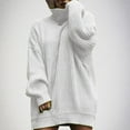 thumbnail image 2 of Annhoo Knitted Dresses for Women Turtleneck Long Sleeved Sweater Dress Fall Plus Size Baggy Pullover Dresses, 2 of 6