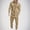 Beige, variant on Mens Jumpsuit Onesie Rompers Drawstring Hooded Full Zip One Piece Tracksuit with Pockets Coffee 10(XXL)