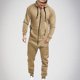 thumbnail image 1 of Mono de hombre de moda de color sólido con capucha, cremallera larga, bolsillo, mono informal, pantalones, pijama de poliéster para hombre, 1 of 6