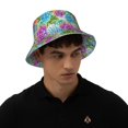 thumbnail image 4 of Kll Succulents Bucket Hat for Women Men Packable Travel Beach Sun Hat Outdoor Rave Accessories Reflective Fisherman Cap, 4 of 6