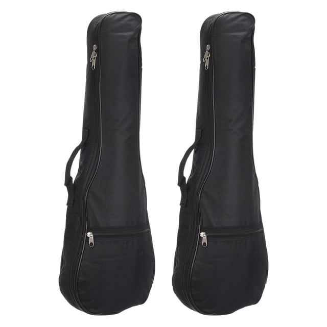 Unique Bargains Ukulele Case 26 Inch Ukulele Bag Single Shoulder Backpack with Adjustable Straps Black 2 Pack
