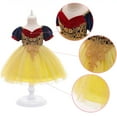 thumbnail image 2 of Little Girls Snow Princess Dress Puff Sleeves Birthday Dress up 1-7T, 2 of 6