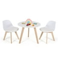 thumbnail image 1 of Gymax Ensemble Table pour Enfants et 2 Chaises Table d'Activités Moderne avec Coussin de Pied en Hêtre, 1 of 10