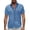 Blue, variant on Summer Men's Casual Shirt Short Sleeve Breathable Linen Beach Shirts Male Solid Chic Double Pockets Turn Down Collar Blouse