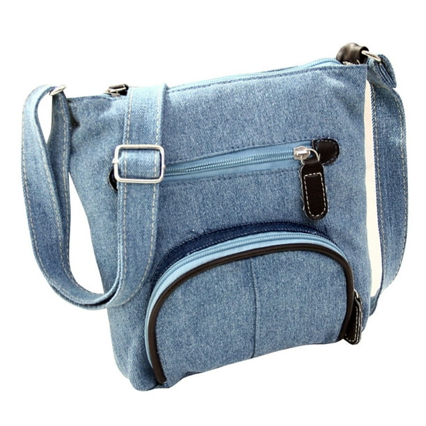 Women's Casual Denim Mini Crossbody Bag Shoulder Bag Messenger Bag ...