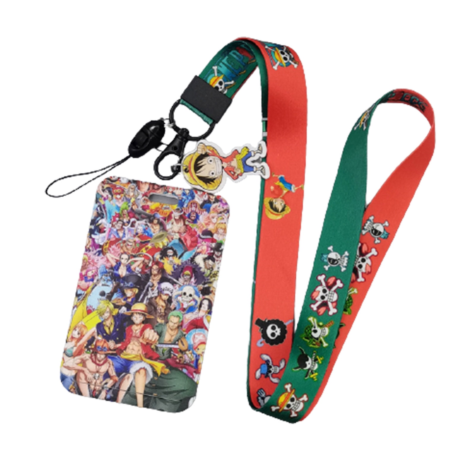 ONE PIECE Luffy Credential Holder Keychains Neck Lanyard For Pass Card  Credit Card Holder Cosplay Anime Accessories