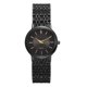thumbnail image 1 of Reloj de pulsera de cuarzo con banda de acero de moda, reloj informal femenino con esfera redonda (negro), 1 of 3