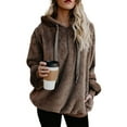 thumbnail image 1 of Avamo Womenry Hoodies Sweater Winter Fashion Casual Fluffy Fleece Pockets Pullover Ladies Long Sleeve Hoodie Sweatshirts Oversize S-5XL, 1 of 2