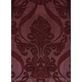 thumbnail image 4 of Luxury Jacquard Curtain Panel with Attached Waterfall Valance, 54 by 84-Inch Ashley Burgundy (2-Panels), 4 of 4
