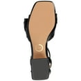 thumbnail image 5 of Journee Womens Zevi Linen Block Heel Dress Sandals, Widths Available, 5 of 9