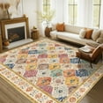 thumbnail image 3 of MeyJey Colorful Bohemia Area Rug Non-slip Washable Soft Throw Large Carpet Colorful 8*10, 3 of 7