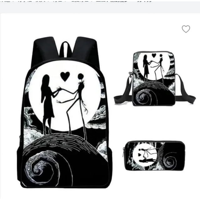 3-piece Backpack Suit Cartoon Game Backpack Pencil Case Lunch Bag Backpack Combination-tueuio1