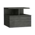 thumbnail image 2 of 12"h Floating Nightstand, Oak, With Single Drawer And 2 Ramie Nightstand 12"h, Backpack, 2 of 4