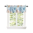 thumbnail image 2 of Kitchen Cafe Valance Curtain for Small Windows,Watercolor Ocean Blue Brown Coral Rod Pocket Valances Nautical Marine Life on White Window Treatment Panel for Living Room/Bedroom/Bathroom,42x12in, 2 of 9