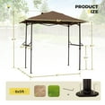 thumbnail image 3 of 8×5 FT Pop Up Grill Gazebo, Outdoor Grill Canopy with Vented Roof & Side Shelves, Large Portable Canopy for Outdoor Barbecue, Backyard, Patio, Easy Set up, 3 of 7