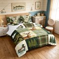 thumbnail image 2 of Manfei Rustic Duck Deer Queen Bedding, Contemporary Art Camouflage Bedding Comforter Set Queen, Cream Green, Reversible, 7-Piece, 2 of 6