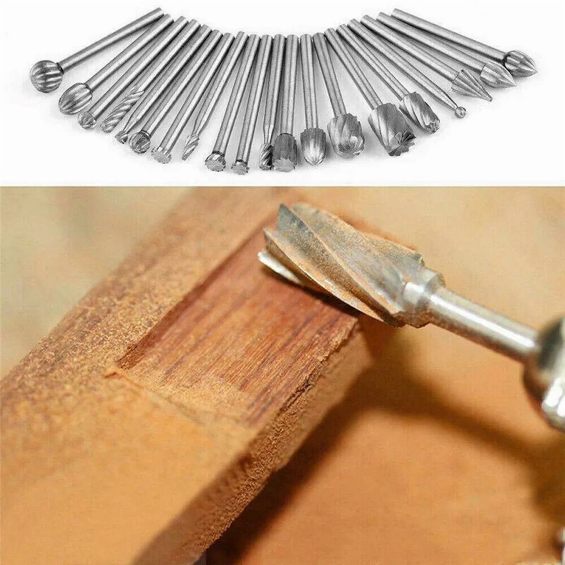 CIRCLE- 20Pc Diamond Burr Bits Drill Set Rotary Multi Tool Accessories Kit For Dremel Us