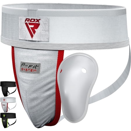 RDX Groin Protector Cup Men, Boxing Kickboxing MMA Muay Thai Sparring Groin Guard, Ventilated Adjustable,Karate Fighting Training, Underwear Jiu Jitsu BJJ Protection, Boys Youth