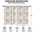 thumbnail image 2 of Football Popcorn White Pattern Insulated Teens Curtains Set Of 2, Bedroom Essentials, Toddler Room Decor 42"x63", 2 of 5