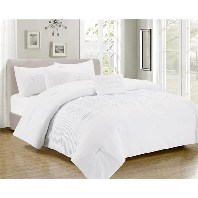 Kensie GEONNA 12966D=1 GEONNA 6PC KING COMFORTER SET /WHITE