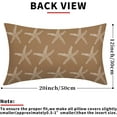 thumbnail image 3 of Tan Brown Starfish Lumbar Pillow Covers 12X20 Inch Coastal Beach Nautical Couch Pillow Cases Summer Ocean Linen Throw Pillows Set of 2 Home Decor for Living Room Bedroom Cushion Outdoor, 3 of 6