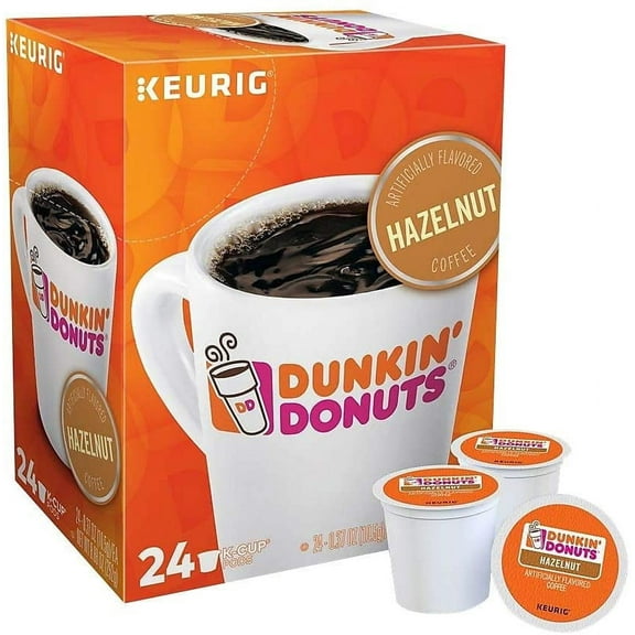 Dunkin Donuts 2518071 Hazelnut Coffee K-Cup Pods Medium Roast 24/Box (400848)