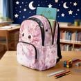 thumbnail image 3 of Jeiento Pink Axolotl 17 Inch Kids Water-Resistant School Backpack Set 4-Piece Lunch Bag Pencil Case Water Bottle Holder Cute Lightweight Large Capacity Bookbag for Students, 3 of 7