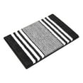 thumbnail image 2 of KeirineCC Bathroom Rugs 23.6x 15.7Inch, Luxury Chenille with Non Slip Bottom Liner Washable Bath mats, Absorbent Shower Carpets, Machine Washable, Quick Dry, Ruggable, Black & White Stripe, 2 of 6
