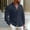 Navy, variant on Tdoqot Mens Linen Shirts Long Sleeve- Casual V-Neck Button Down Summer Beach Shirts Black Size 3XL