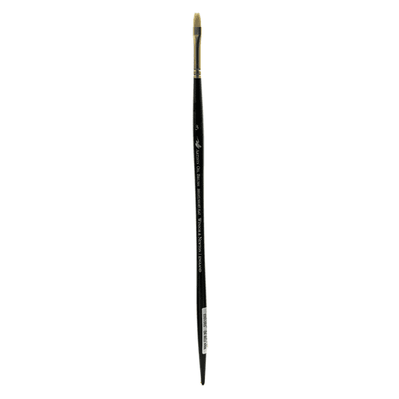 Winsor & Newton Artist Oil Brush, Long Handle, Bright, 3