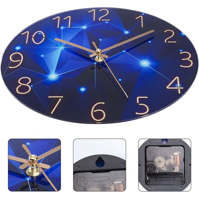 ZHAOCHENG Reloj de pared moderno y silencioso de cuarzo, funciona con pilas de 30 cm, para dormitorio, hogar, cocina, dormitorio, oficina, escuela