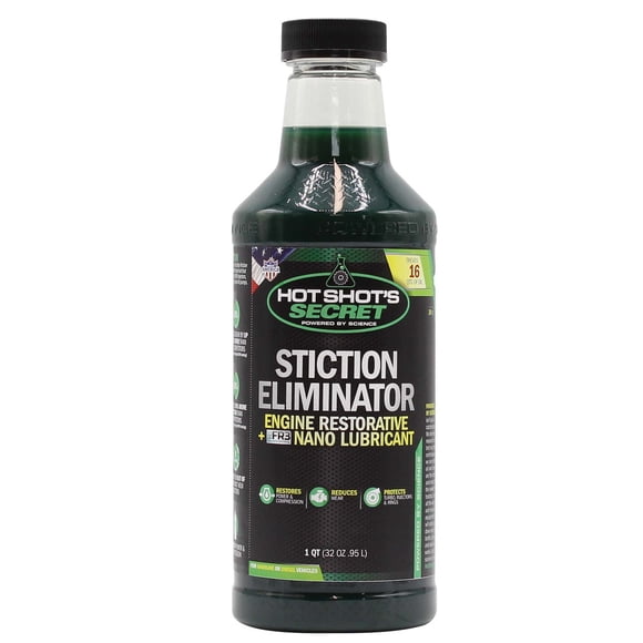 Hot Shot s Secret Lubrication Specialties Oil Additive HSS32Z STICTION ELIMINATOR; Removes Engine Deposits/Neutralizes Harmful Engine Acids/Prevents Excessive Wear; 1 Quart Bottle; Single