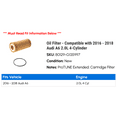 thumbnail image 2 of Oil Filter - Compatible with 2016 - 2018 Audi A6 2.0L 4-Cylinder 2017, 2 of 2