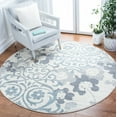 thumbnail image 2 of SAFAVIEH Adirondack Hortense Floral Area Rug, Ivory/Grey, 4' x 4' Round, 2 of 7