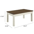 thumbnail image 5 of Wood Coffee Table White Distressed | Furniture Dash CADB962, 5 of 5