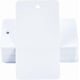 thumbnail image 1 of 100 etiquetas de envío blancas en blanco, etiquetas de plástico impermeables, rectangulares de 5 x 9 cm, etiquetas colgantes con ojales para identificación de nombre, etiquetas para cables., 1 of 9
