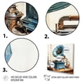 thumbnail image 3 of Designart "Nostalgic Tunes of Blue Phonographs" Music Wall Art Print, 3 of 5