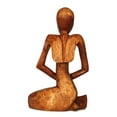 thumbnail image 2 of 12" Wooden Handmade Abstract Sculpture Handcrafted Art "Praying Man" Statue Home Decor Decorative Yoga Figurine Accent Decoration Gift Hand Carved, 2 of 4