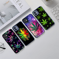 thumbnail image 2 of Abstractionism Art high weed Phone Case for iPhone 14 11 12 13 Mini Pro Max 8 7 Plus X XR XS MAX Translucent Matte Cover z6 For iPhone 12 mini, 2 of 7